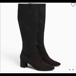 J crew factory microsuede heeled knee high boots